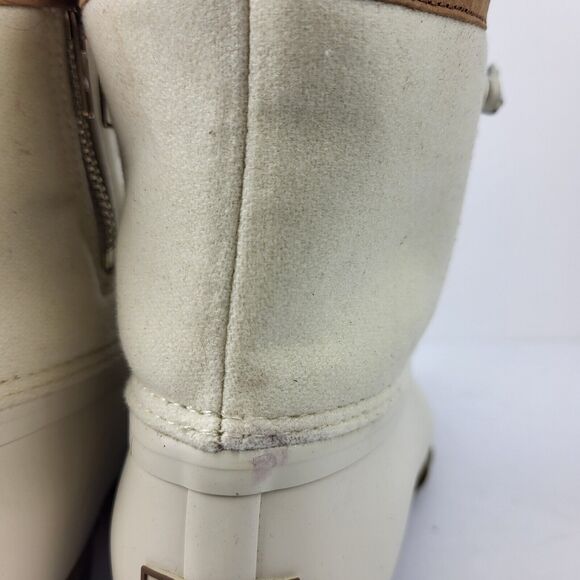 Sperry Top Sider Saltwater Wool Ivory Snow Rain Duck Boots - Picture 5 of 13